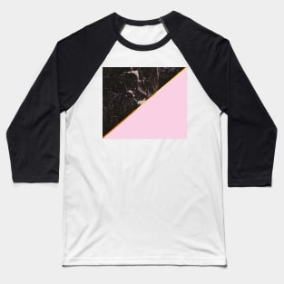 Pink and gold abstract, marble Baseball T-Shirt